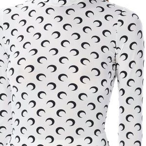 Marine Serre moon-print turtleneck top